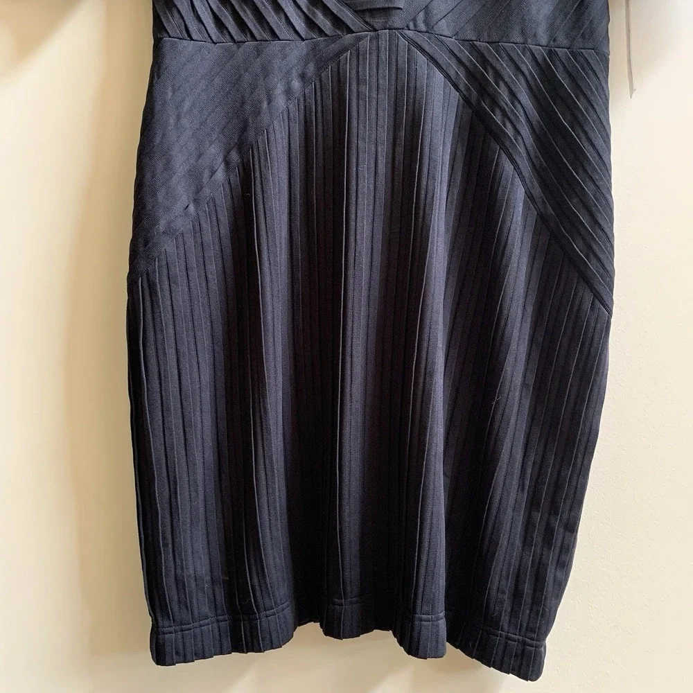 TAHARI ARTHUR S LEVINE PETITE SZ-14P Women's Black Dress 3/4Sleeves-Pleats NWT